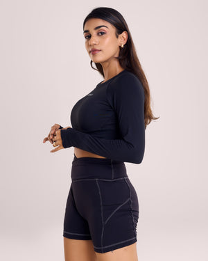Core Long Sleeved Crop Top