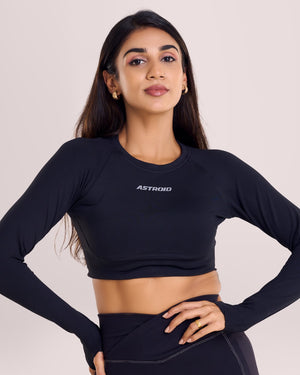 Core Long Sleeved Crop Top
