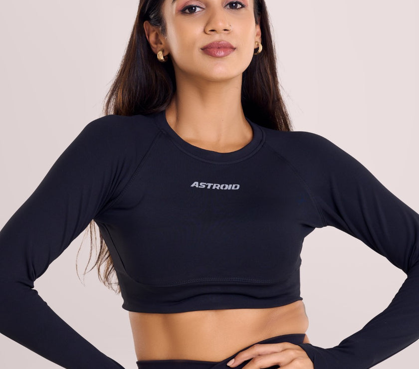 Core Long Sleeved Crop Top
