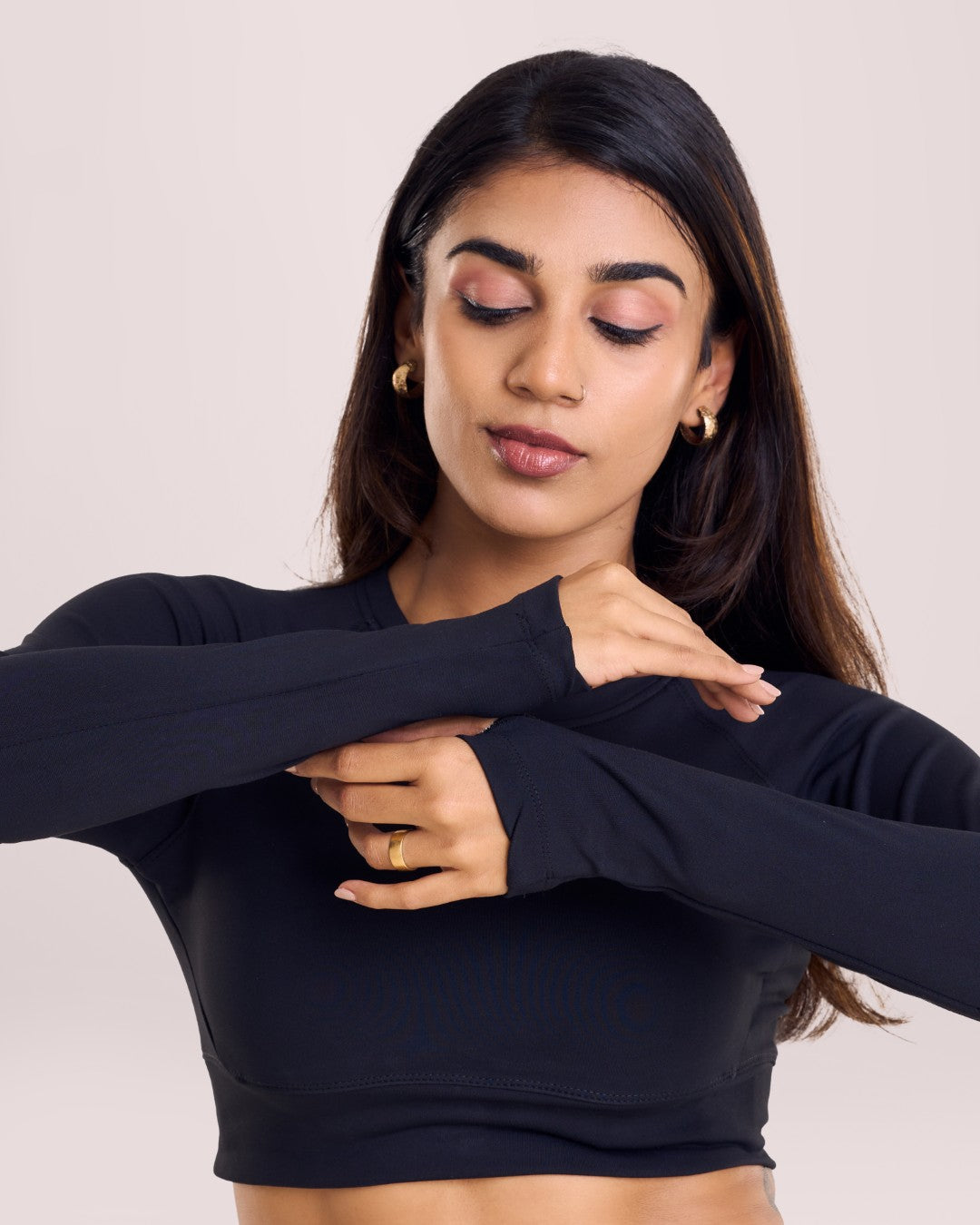 Core Long Sleeved Crop Top