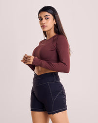 Core Long Sleeved Crop Top