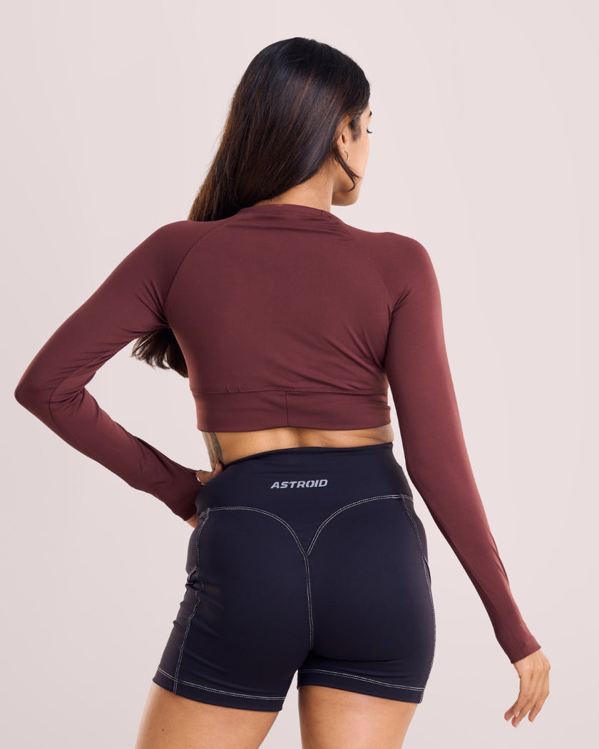 Core Long Sleeved Crop Top